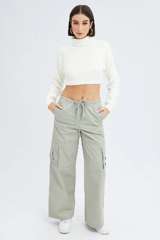 The Latest Fashion Trends Grey Cargo Pants Wide Leg