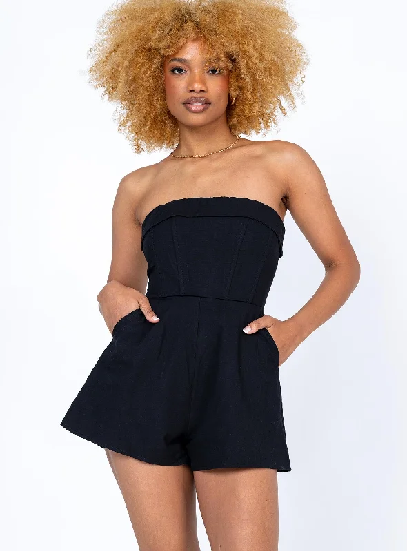 Online Clothing Stores Gianna Romper Black