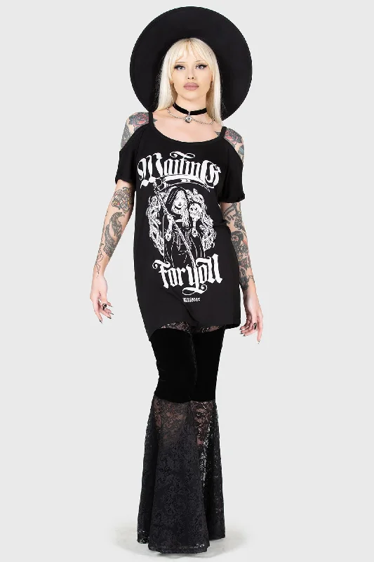 New Arrival Discount Muerte Waiting Distress Top