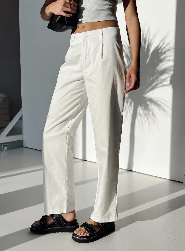 Stylish Basics Titius Pants Solid White