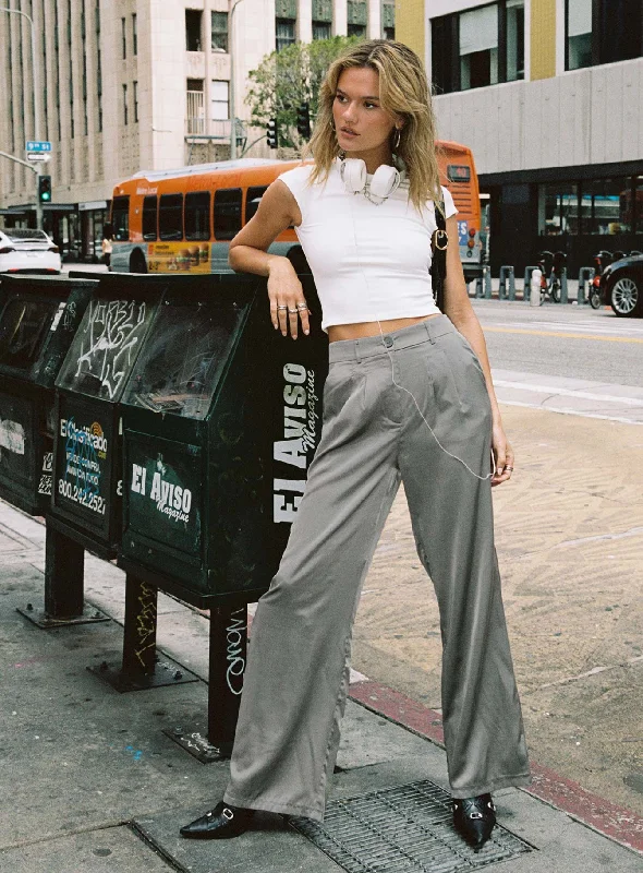 Trendy Street Style Attire Kacey Pants Slate