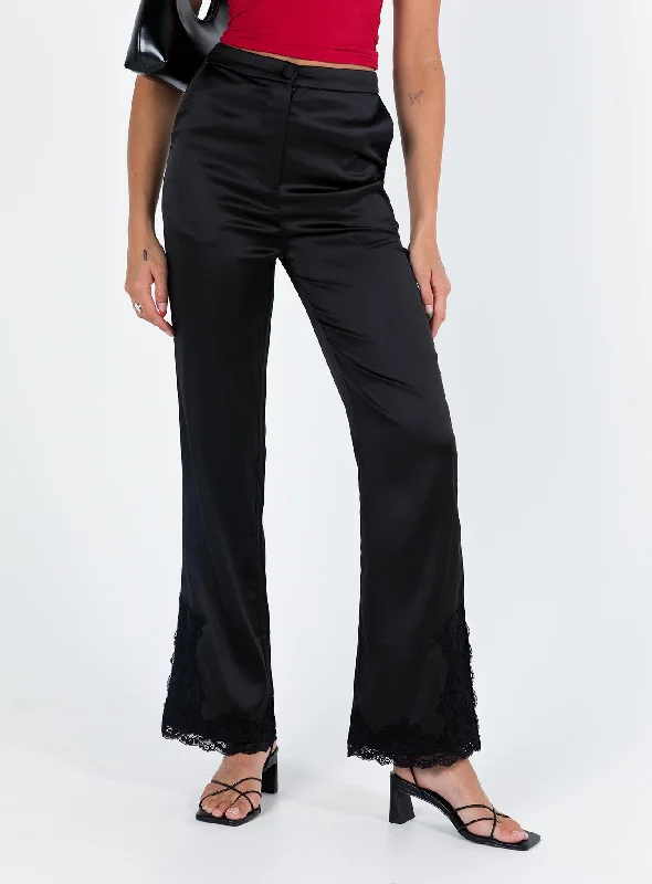 Trendy Fashion For Women Batten Pants Black