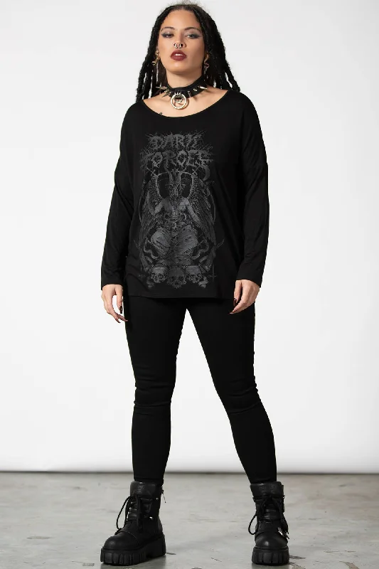 Affordable Women's Clothing Sale Online Dark Forces Boatneck Top