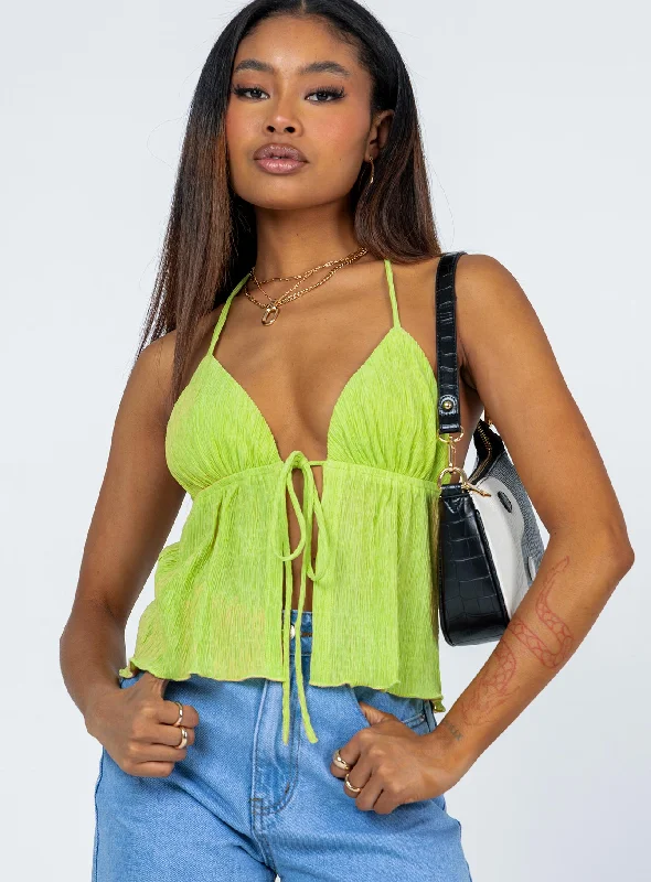 High-End Women's Apparel Chantria Top Green