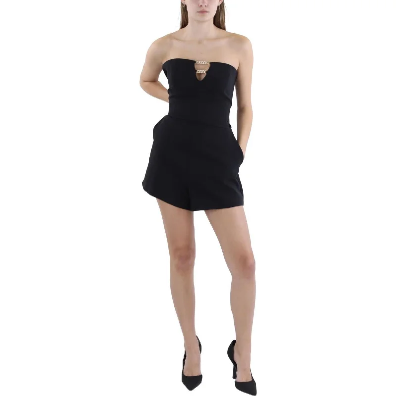 Wardrobe Refresh Generation Love Womens Embellished Strapless Romper