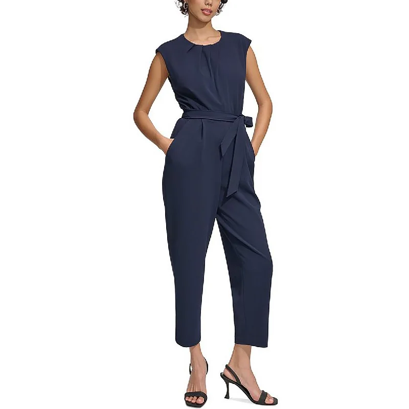 Women's Clothing for Every Season and Trend Calvin Klein Womens Pleated Sleeveless Jumpsuit