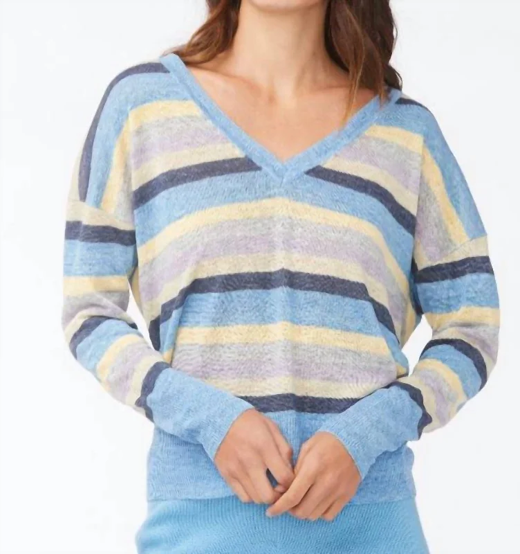 Fashionable Tops for Women Mae Sweater In Multi Stripe Sweater