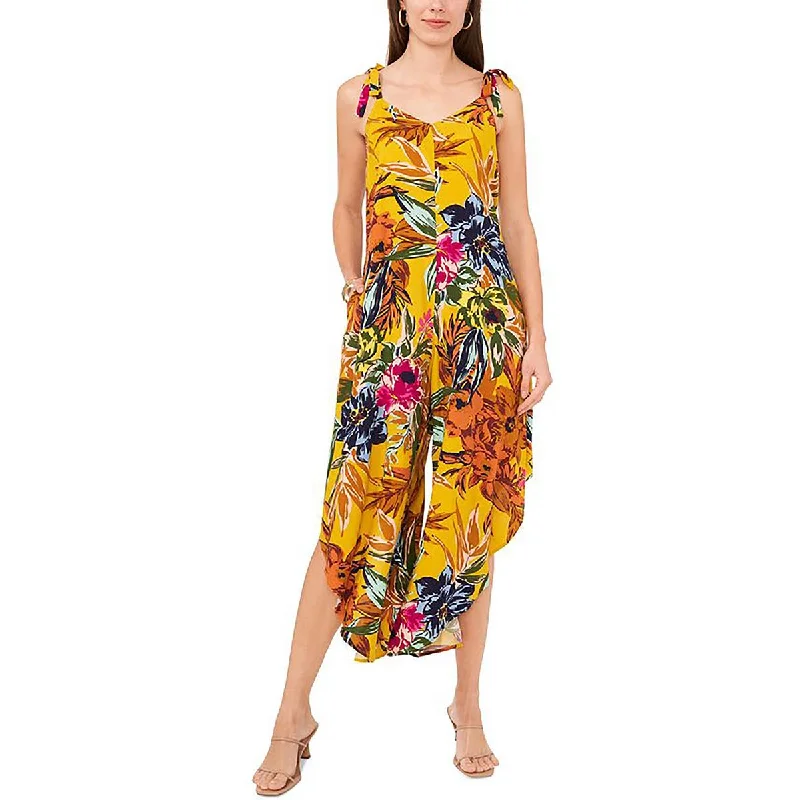 Buy More, Save More Vince Camuto Womens Floral Print Wide Leg Jumpsuit