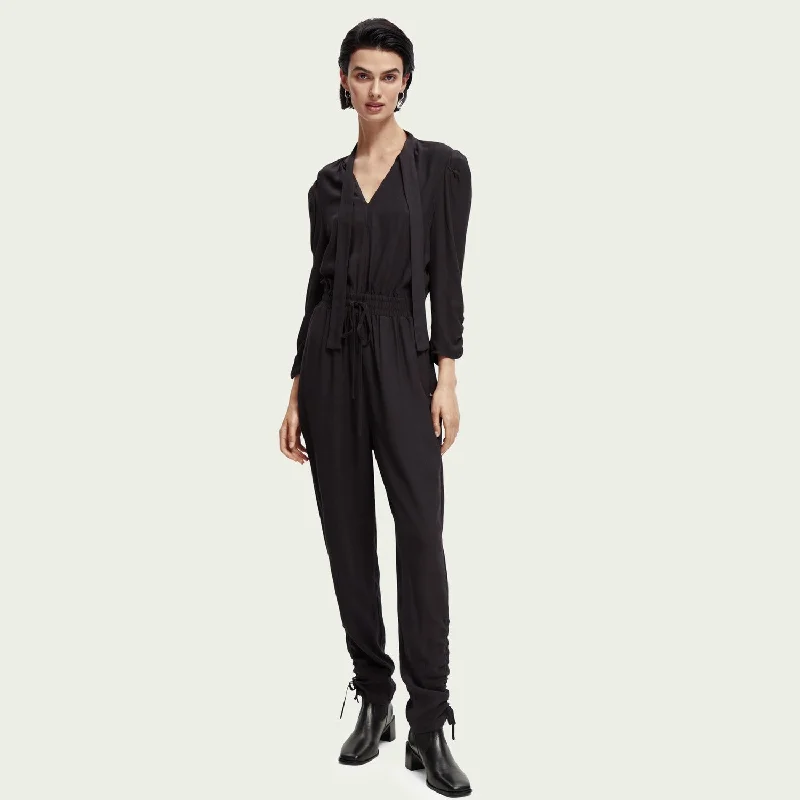 Clothes For Sale Jumpsuit with Gathered Details (Black)