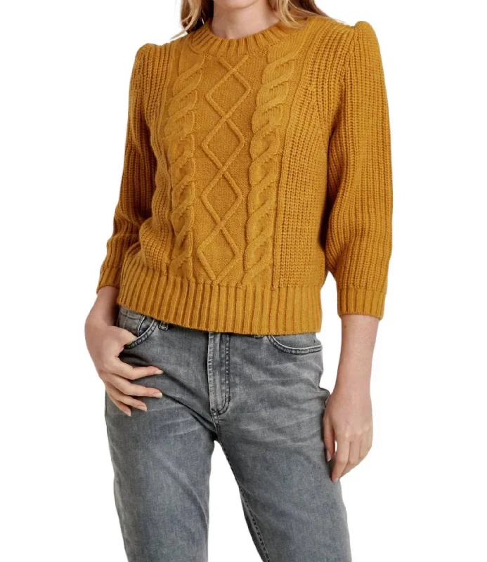 Style Beyond Borders Priya Sweater In Ochre