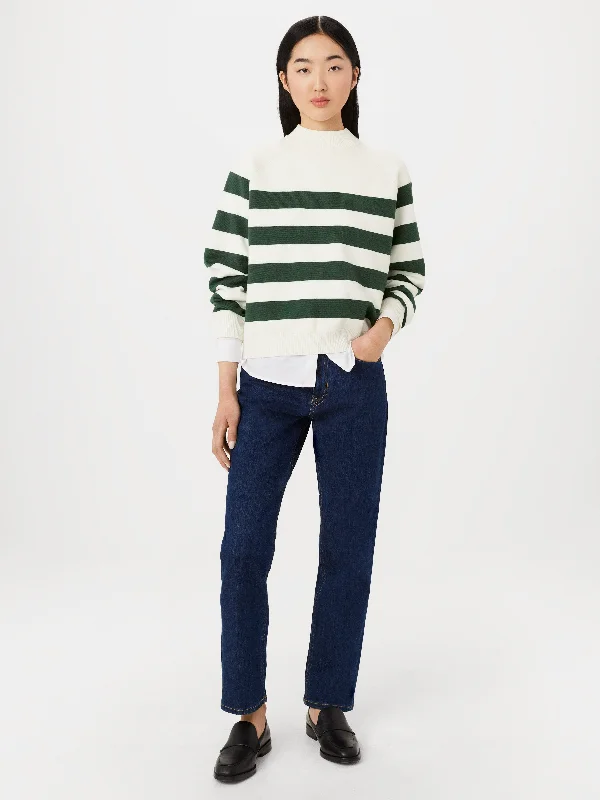 Fashion Frontiers The Compact Mock Neck Sweater in Dark Green