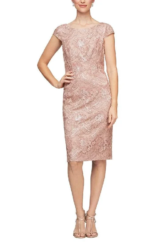 Trend Alert Alex Evenings - 117654 Cap Sleeve Embroidered Sequin Dress