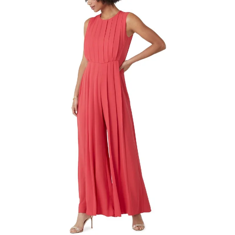 Style Your Wardrobe BCBGMAXAZRIA Womens Pleated Flowy Jumpsuit