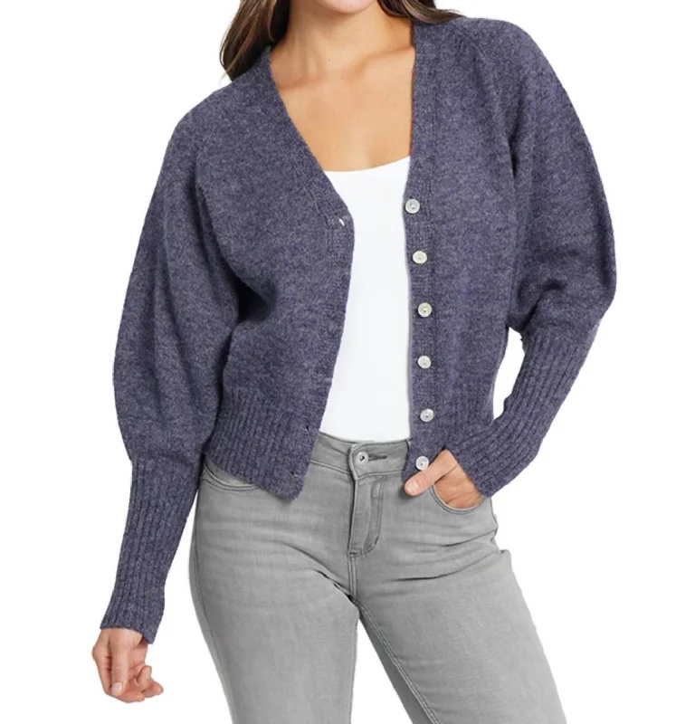 Casual Chic Clothing Theo Cardigan In Blue