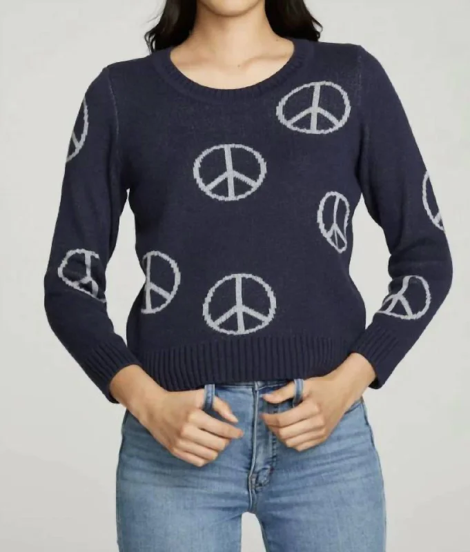 Best Sellers "all Over Peace" Instaria Sweater In Avalon