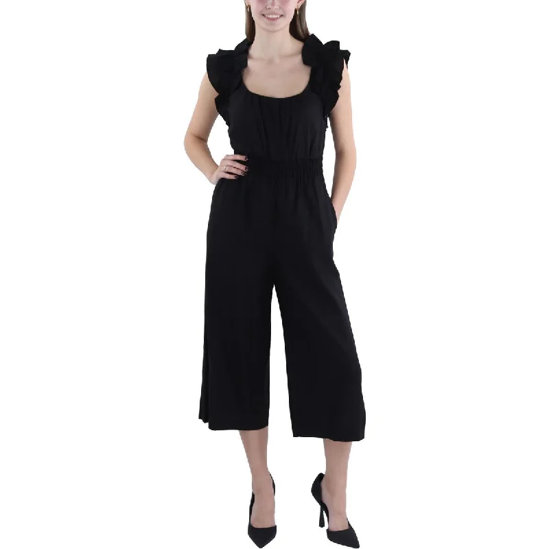 Online Boutiques Best Vince Camuto Womens Linen Ruffled Jumpsuit