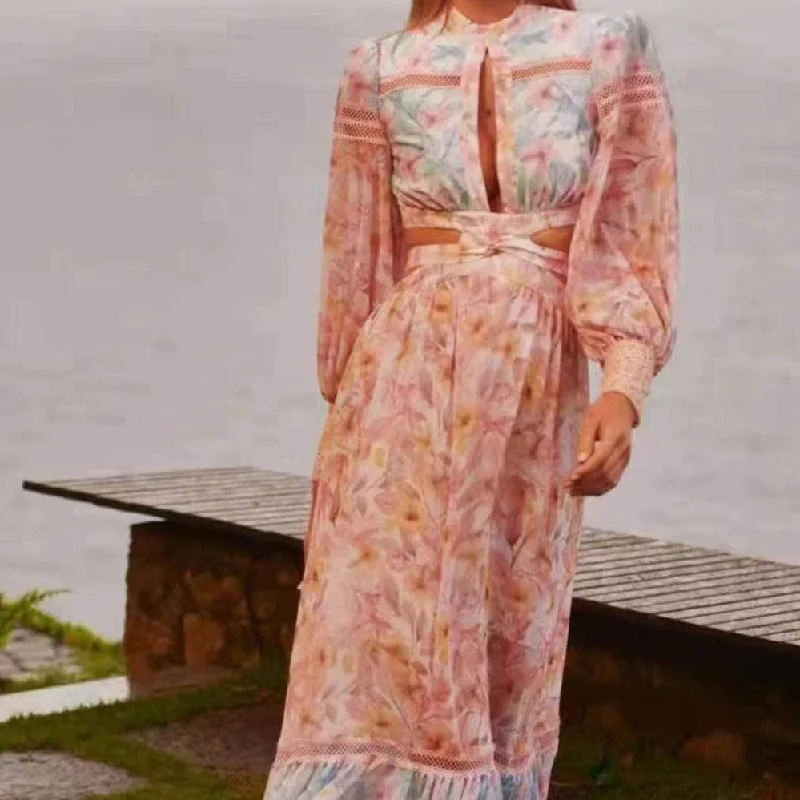 Relaxed Fashion KittenAlarm - Gloria Floral Maxi Dress