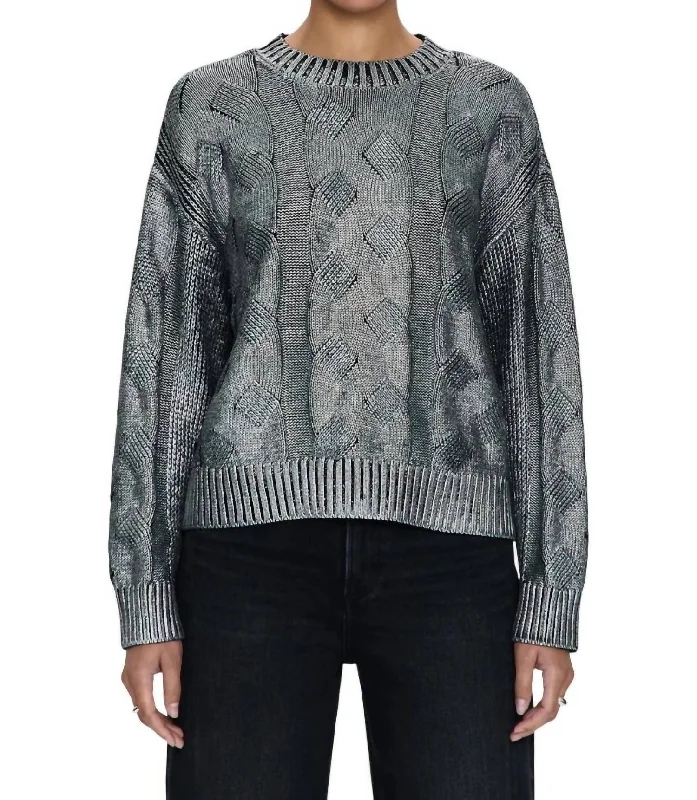 Women's Street Style Casual Wear Everly Sweater In Gilded Midnight