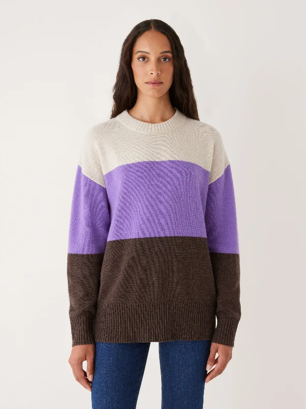 Trend Forward Threads For Her The Comfort Colour Block Sweater in Ultraviolet