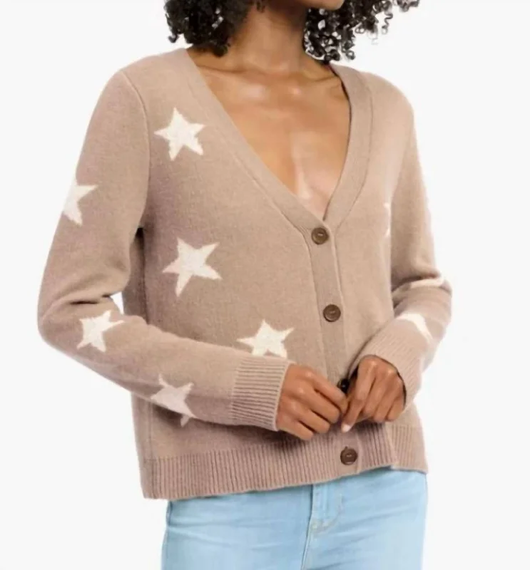 Modern Women's Apparel Celestine Cardigan In Chestnut