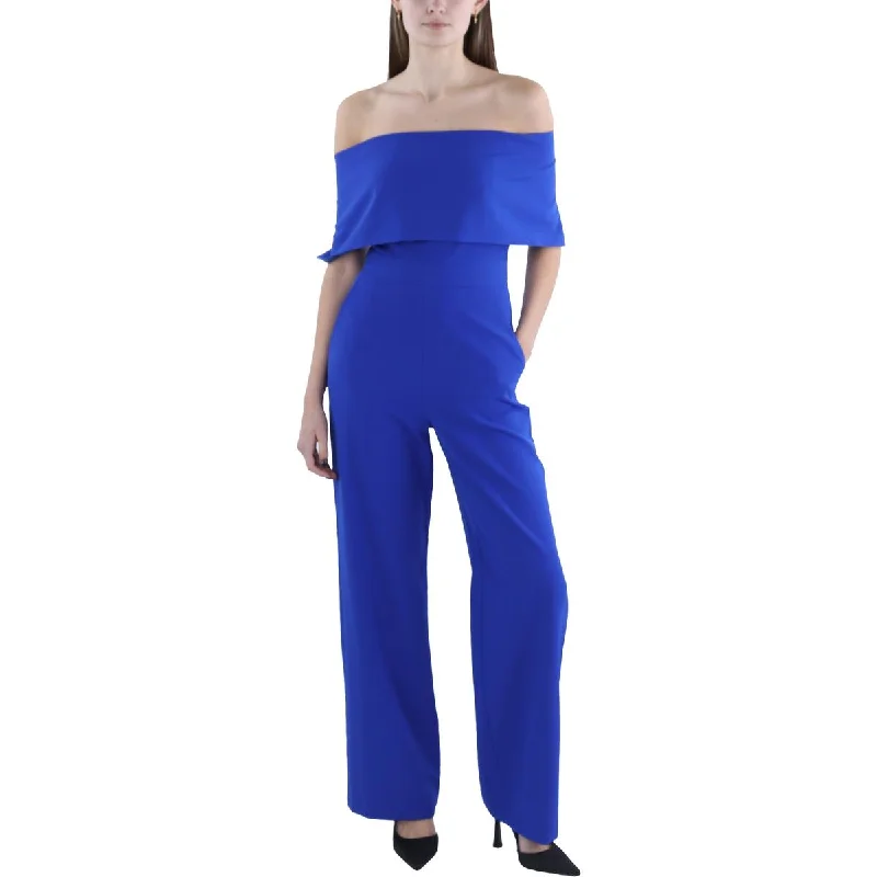 Bundle Offer Vince Camuto Womens Off-The-Shoulder Wide Leg Jumpsuit