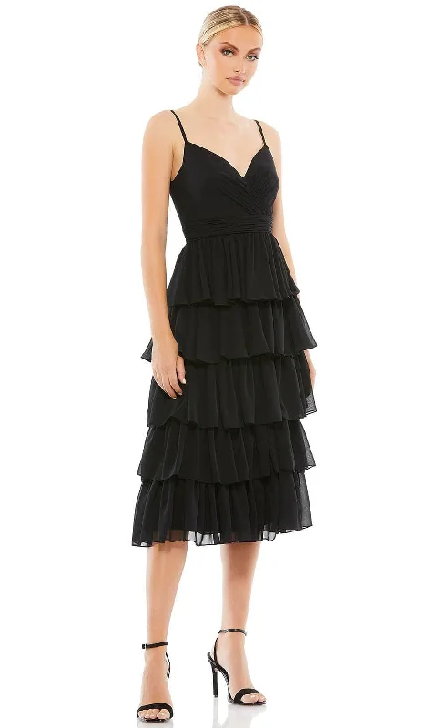 Style Upgrade Ieena Duggal 55437 - V-Neck Ruffle Tiered Formal Dress