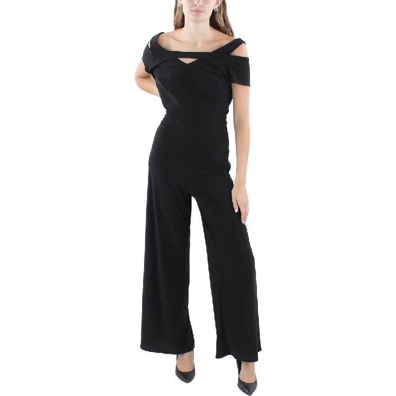 Comfort Meets Fashion R&M Richards Womens Petites Solid  Jumpsuit