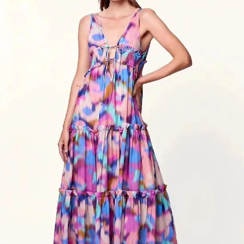 Cool Prices KittenAlarm - Rachael Floral-Print Tiered Dress