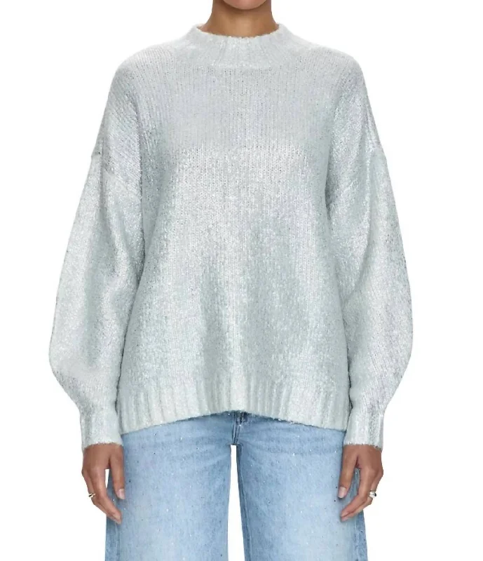 Chic And Trendy Carlen Sweater In Snow Disco