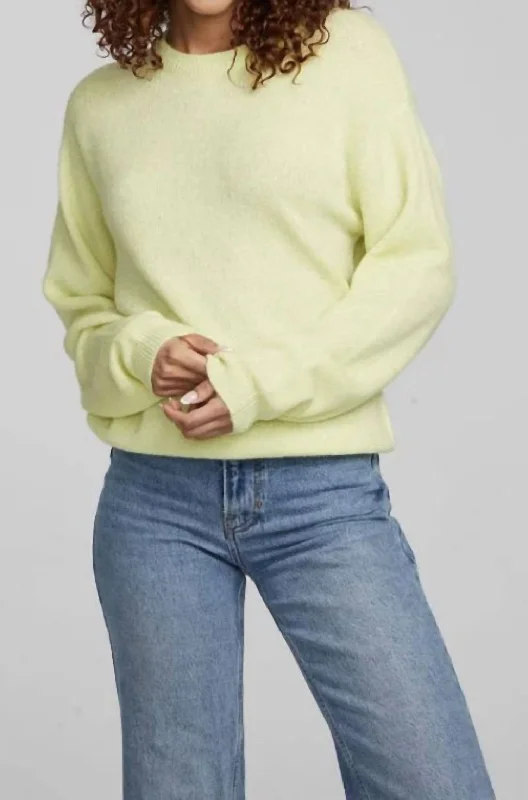 Don't Miss Out Frankie Pullover Sweater In Limelight