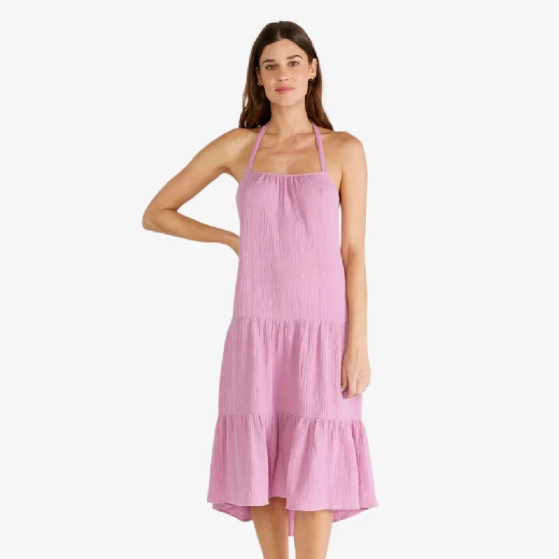 Women's Outerwear for All Weather Conditions Mallorca Halter Dress (Orchid)