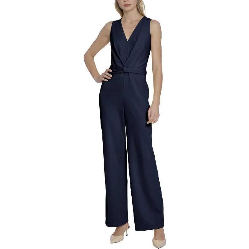 Additional Time-Limited Offers Maggy London Womens Tie-Front V-Neck Jumpsuit