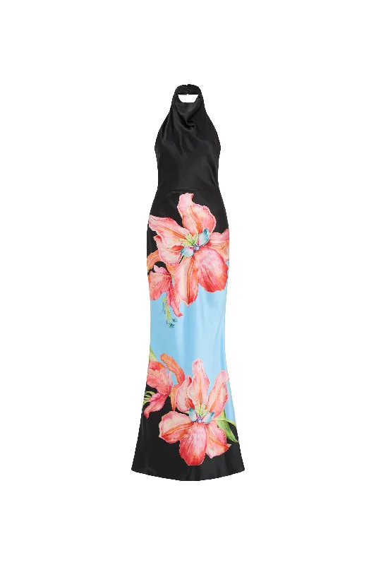 Feminine Dresses for Women in Bold Prints Orchid Oasis Gown