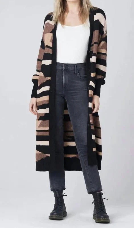 Hot Deals Arie Long Sleeve Cardigan Sweater In Black