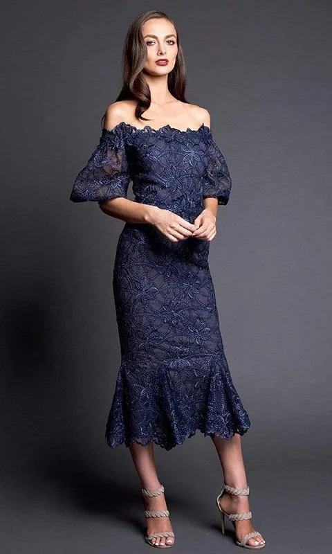 Women's Clothing for Every Season and Trend Nicole Bakti - 661 Off-Shoulder Lace Applique Cocktail Dress