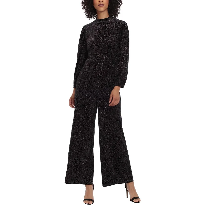 Buy More, Save More Maggy London Womens Glitter Party Velvet Jumpsuit