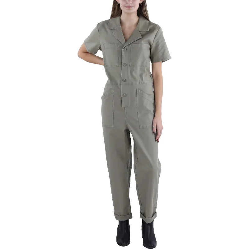 Forward Trendsetter Z Supply Womens Stevie Cuffed Pockets Jumpsuit