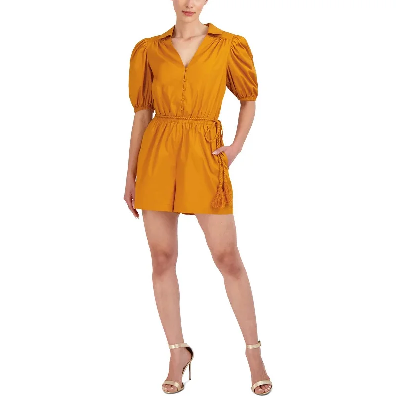 Limited Stock, Big Discounts BCBGMAXAZRIA Womens Button-Up Belted Romper