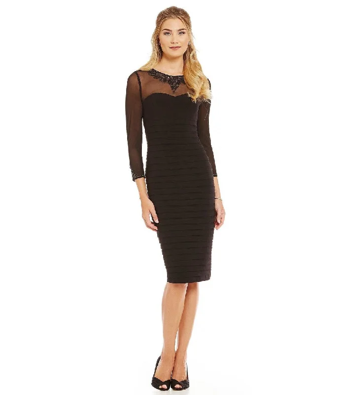 Latest Trends Adrianna Papell - Long Sleeve Cocktail Dress AP1E200120