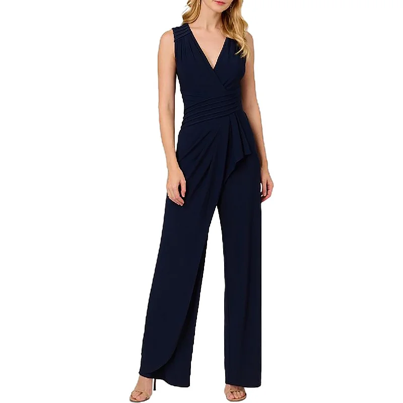 Versatile Women's Fashion Adrianna Papell Womens Pintuck Wide Leg Jumpsuit