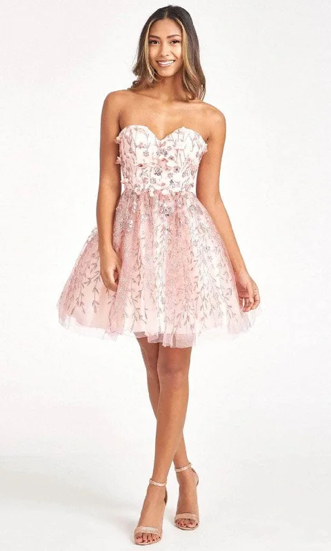 Current Trends Elizabeth K GS1995 - Strapless Embellished Short Dress