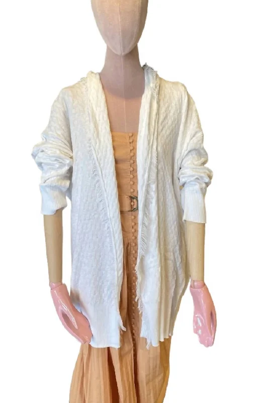 Season Appropriate Women's Collection Massimo Long Cardigan In Cloud