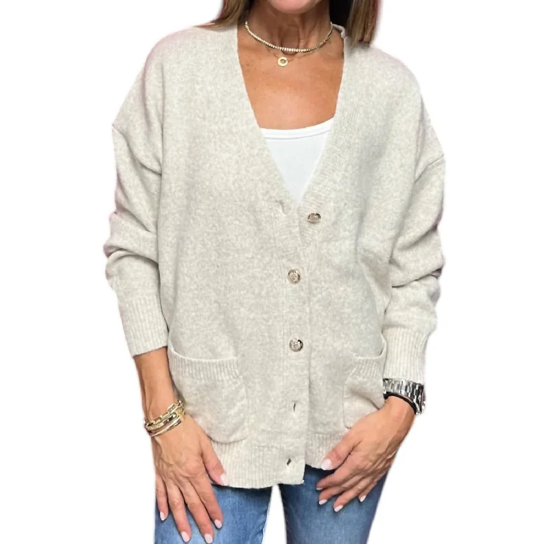 Clothing For Women Brooklyn Oversized Cardigan In Oatmeal