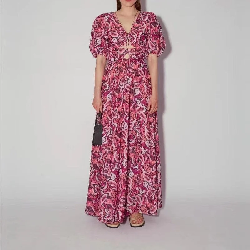 Women's Clothing for Every Season and Trend KittenAlarm - Barbi Allover Paisley Maxi Dress