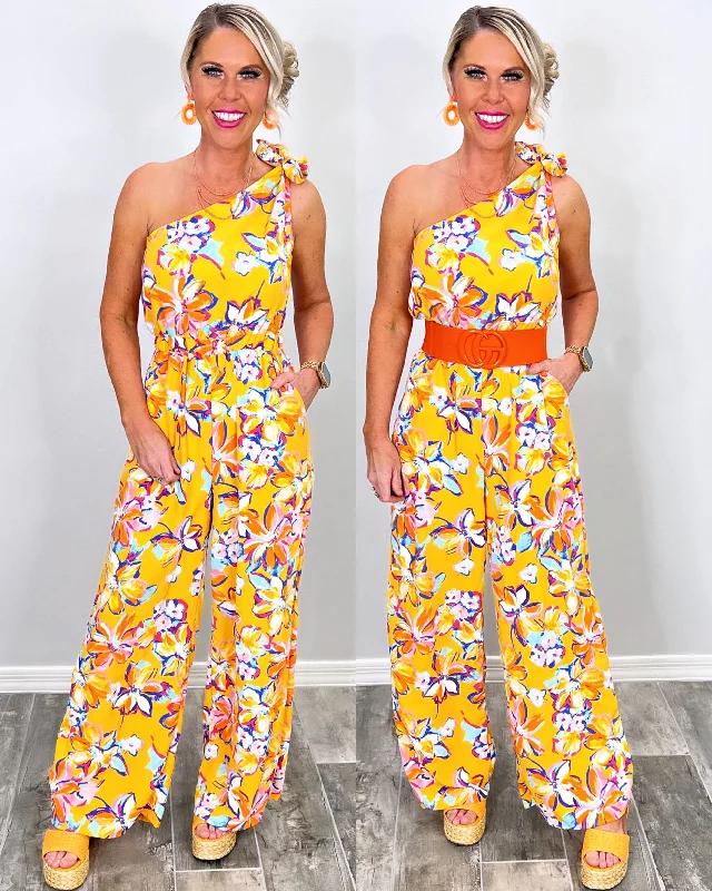 Exclusive Designer Collection Vacay Vibes One Shoulder Jumpsuit