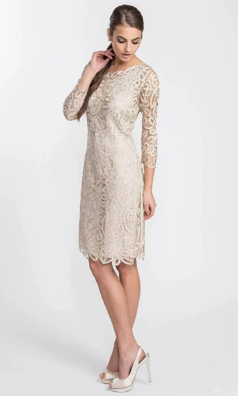 Effortless Chic Apparel Soulmates D1322 - Hand Crochet Classic Short Dress