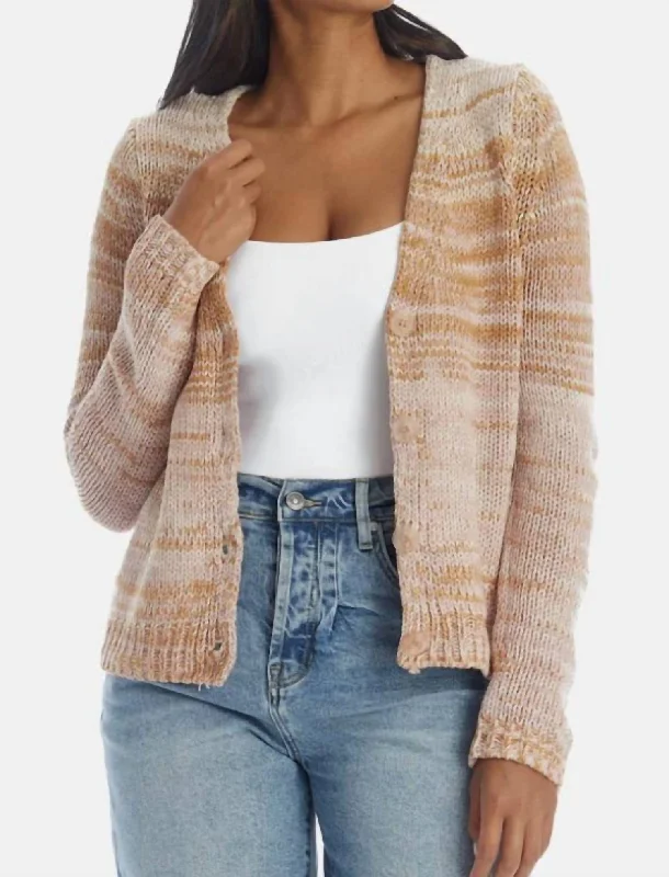 Discover Now Cream Ombré Cardigan In Cream Multi