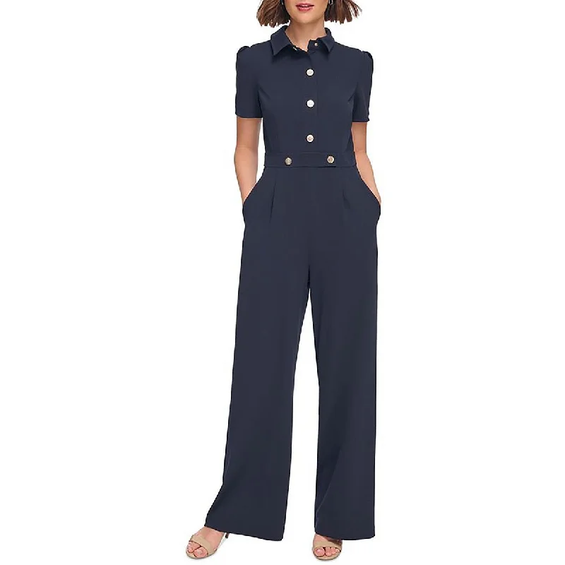 Latest Fashion Tommy Hilfiger Womens Button Front Zipper Closure Jumpsuit