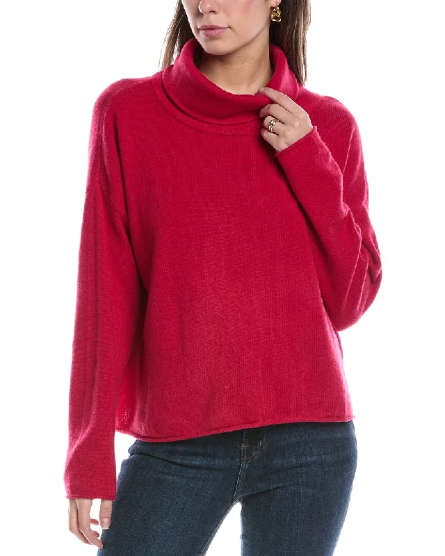 Enjoy Discount EILEEN FISHER Turtleneck Cashmere-Blend Box-Top