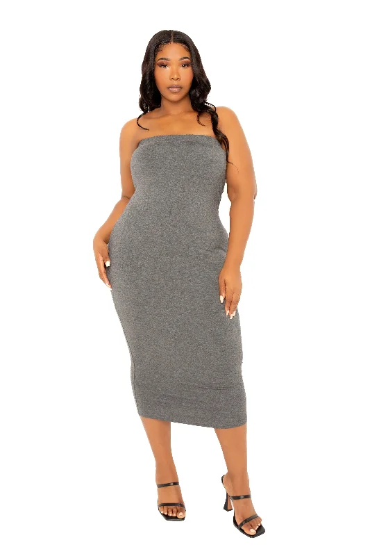 Women's Clothes for All-Day Comfort and Style Tube Midi Dress